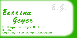 bettina geyer business card